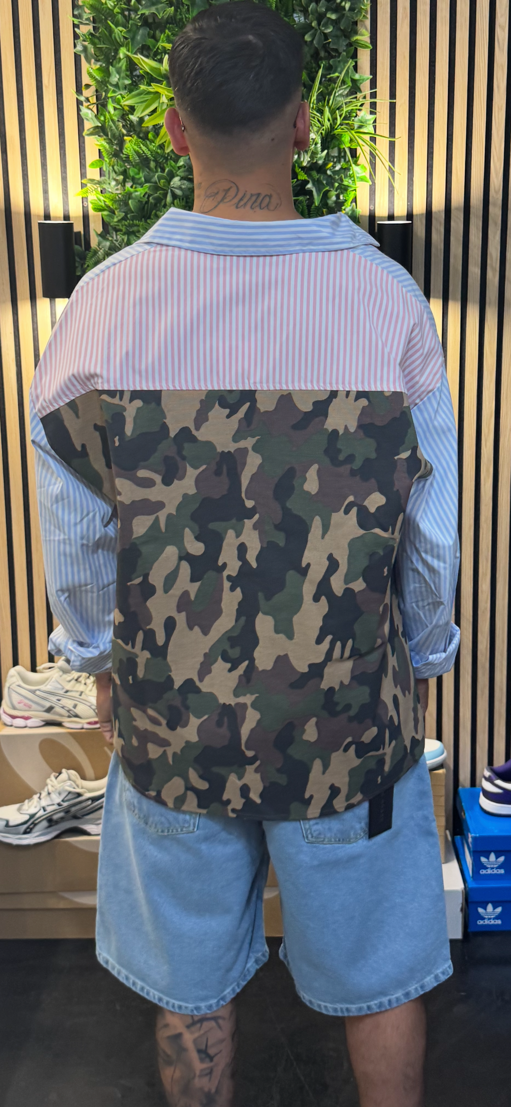 Camicia Righe Military